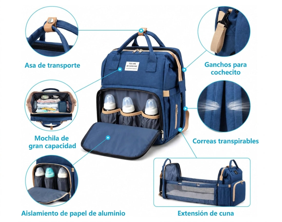 MOCHILA PAÑALERA MULTIFUNCIÒN